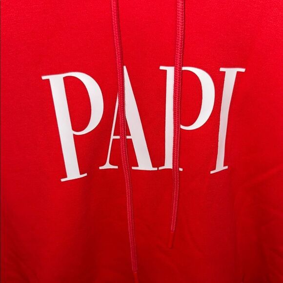 Fashion Nova Red Hoodie with PAPI Print - Picture 2 of 6